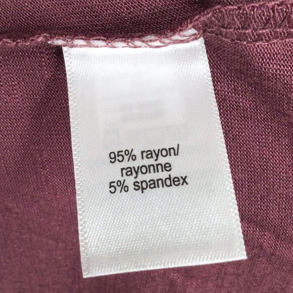 NWT Maurices 24/7 Top Womens Plus Size 1X Mauve Short Sleeve Stretch Slub Knit - Picture 7 of 7